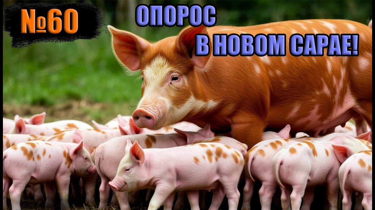 №60 Спасаем свинку (кантор)Шикарный опорос в новом сарае🤣‼️