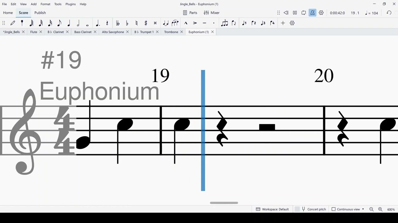Jingle Bells By James Pierpont Euphonium Play Along