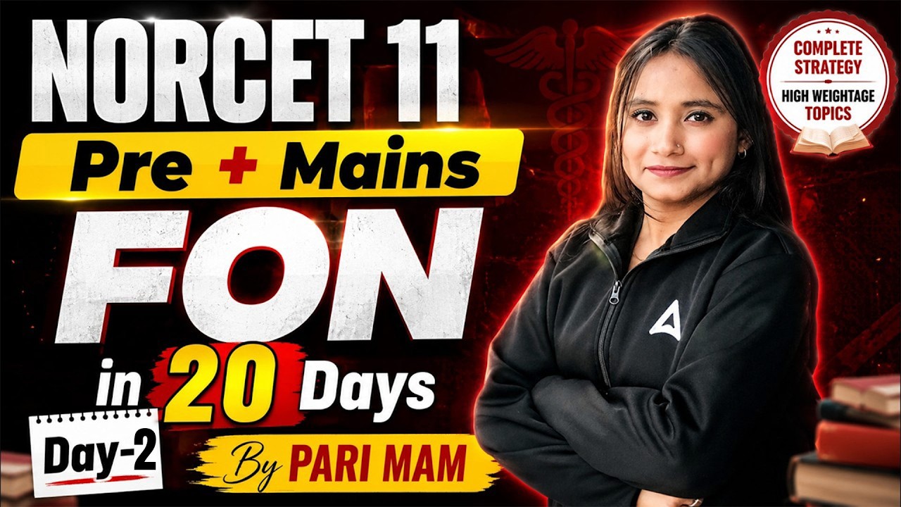 NORCET 11 2026 | NORCET 11 Pre + Mains FON Complete Class #2 | NORCET 11 Preparation | By Pari Ma'am