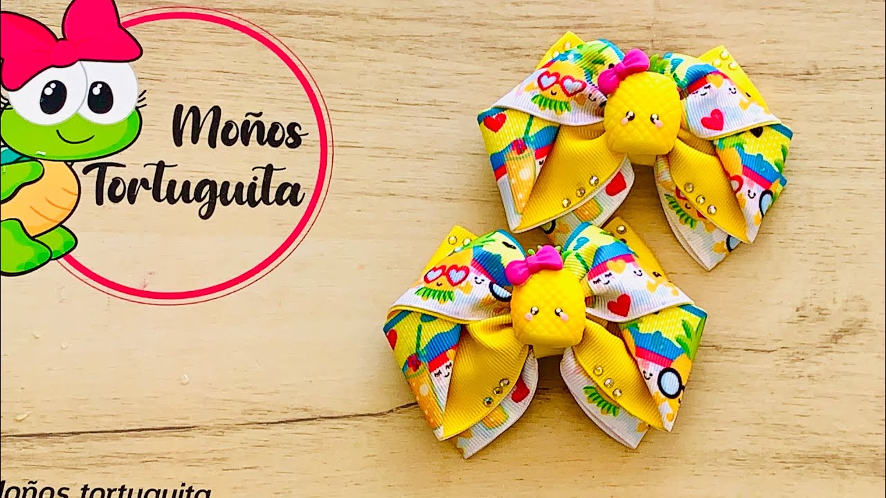 Как сделать 1 пару бантов из лент 🎀 4 см
