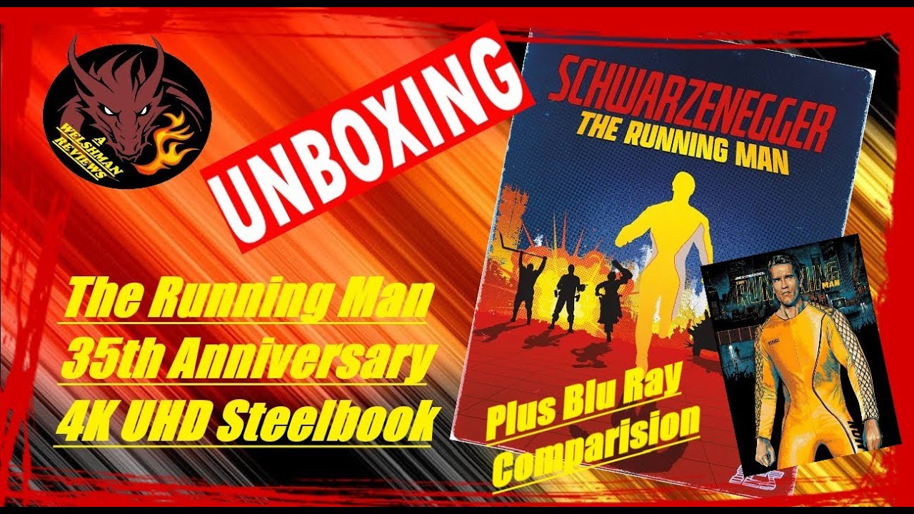 The Running Man 35th Anniversary Steelbook Unboxing and Blu RAy Steelbook Comparison