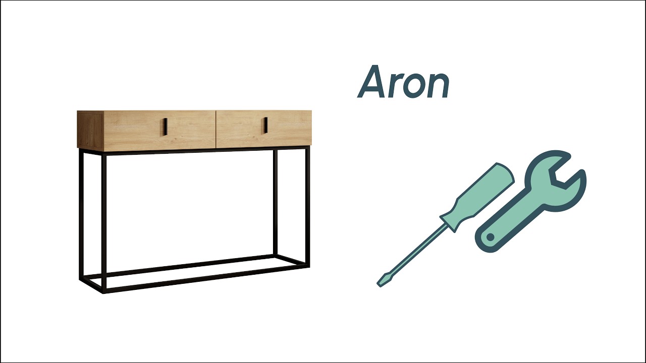 🛠️ Montaje recibidor Aron en color roble alba de 120 cm