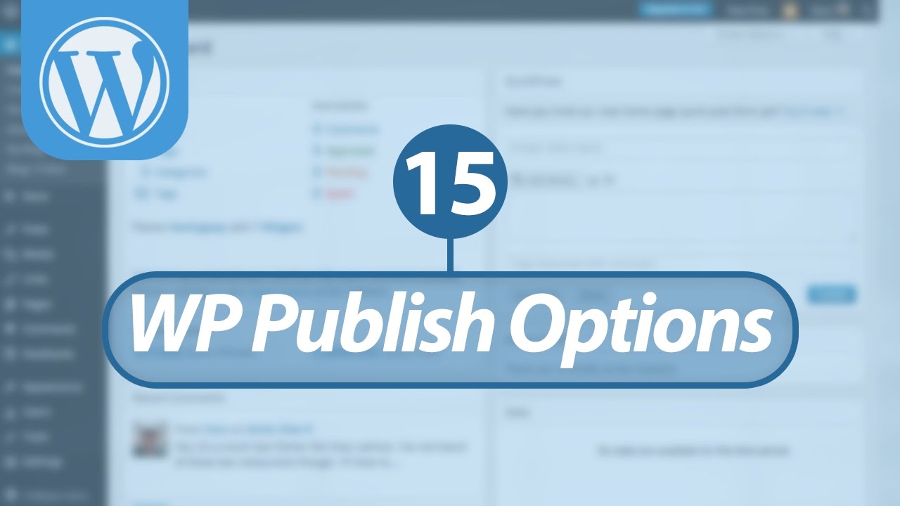 Mastering WordPress in Arabic #15 - WordPress Posts - Publish Options