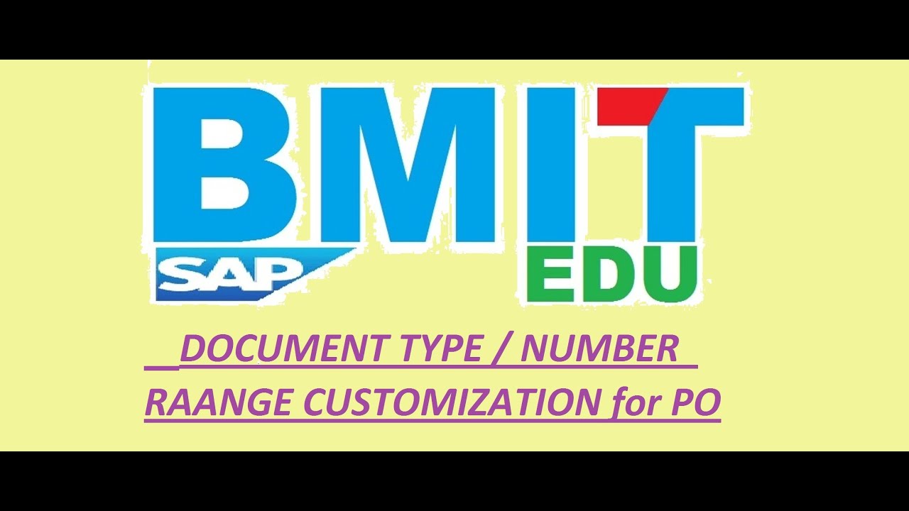DOCUMENT TYPE  / NUMBER RANGE CUSTOMIZATION for [PO] | Full Tutorial Video