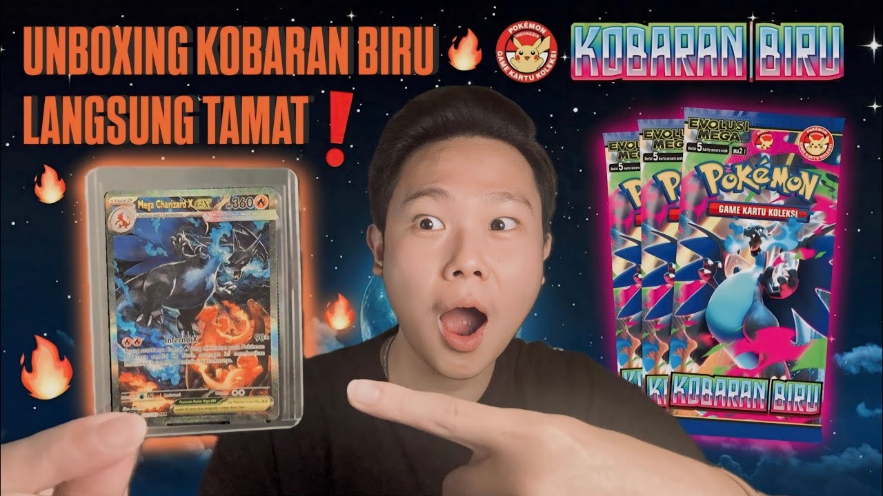 LANGSUNG TAMAT DAPET CHARIZARD SAR🔥SEGAMPANG INI??😜🫢 - UNBOXING POKEMON “KOBARAN BIRU”