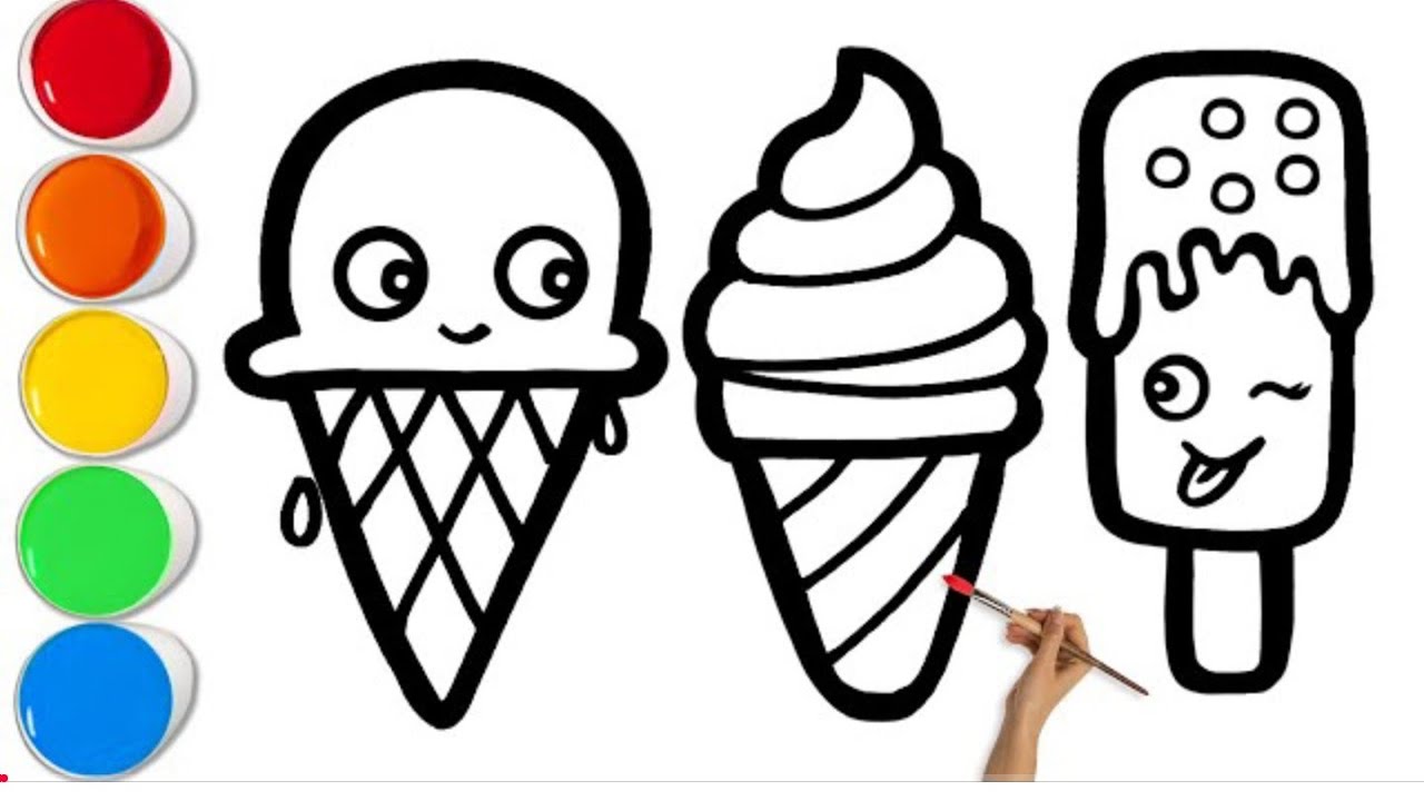 How to Draw a Cute Rainbow Ice Cream | Easy Step by Step Drawing