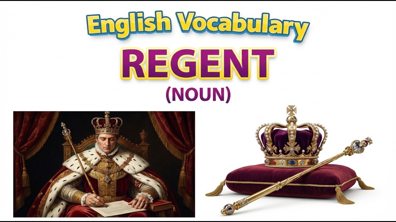 2244) Regent –  Word Meaning, word use,  Synonyms & Antonyms  |  English vocab builder