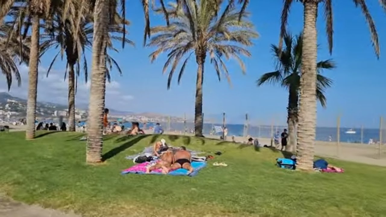 MALAGA Beach Walk - Summer 2022