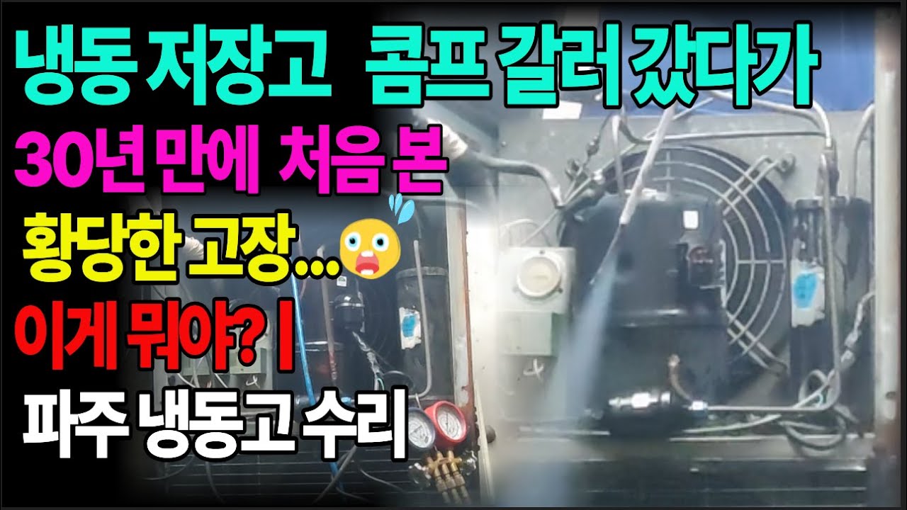 콤프 갈러 갔다가 30년 만에 처음 본 황당한 고장... 이게 뭐야? | 파주 냉동저장고 수리