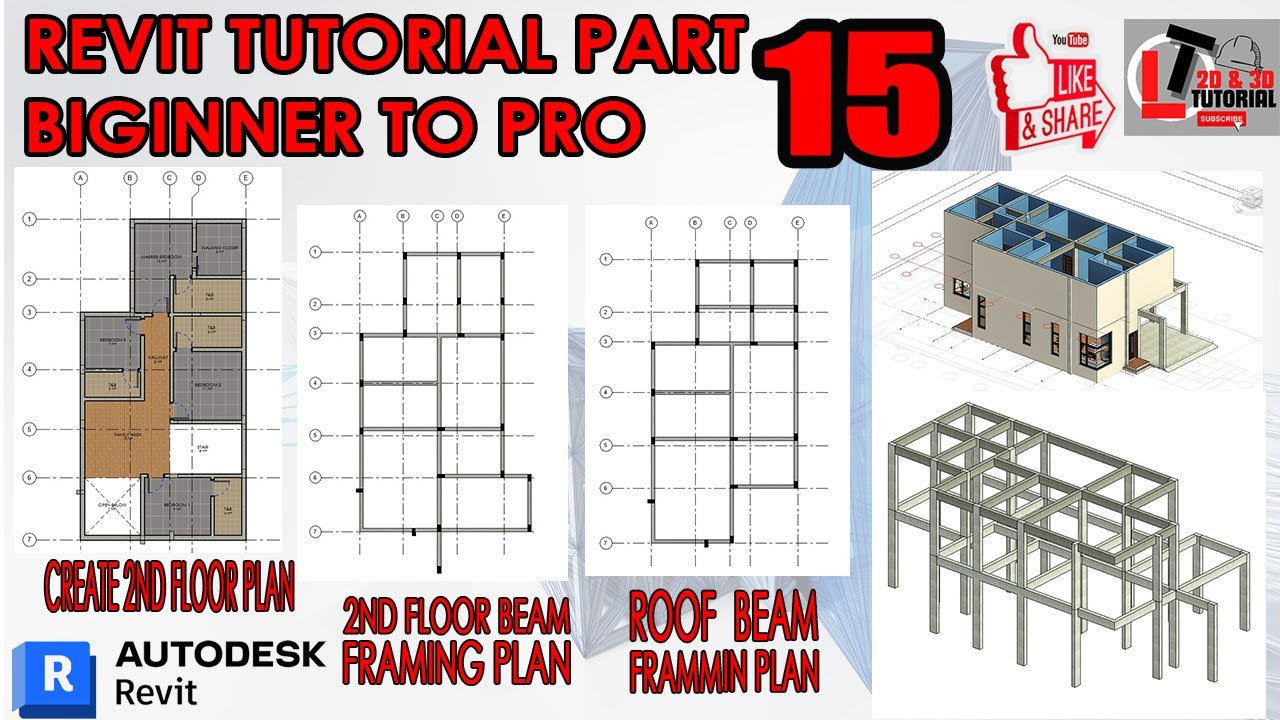 REVIT TUTORIAL PART 15: CREATE SECOND FLOOR PLAN
