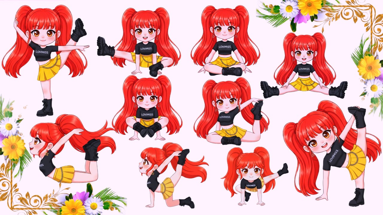 Super Flexible Chibi Girl – Dance & Gymnastics Poses Compilation