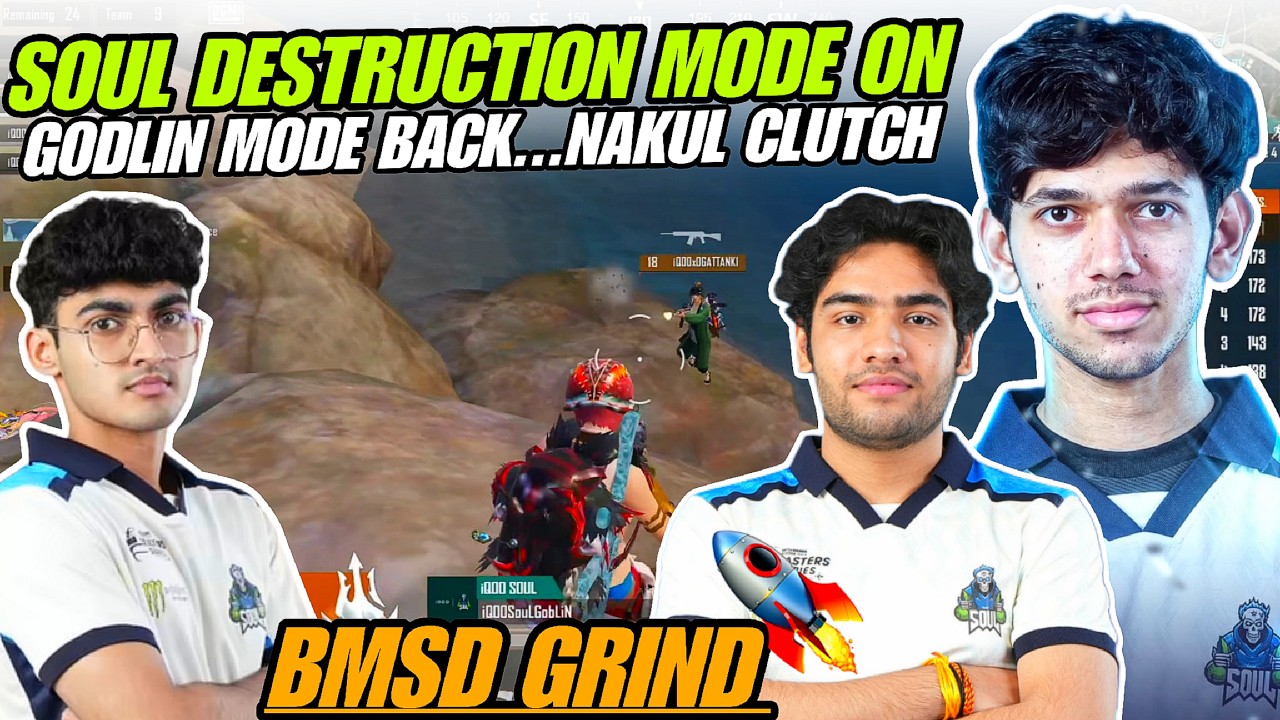 iQOOSouL 41 Finishes in 6 Match 🔥 Godlin Mode ✅ Nakul Crazy 1v3 Clutch 😱 SouL BMSD Grind 🚀 S8UL
