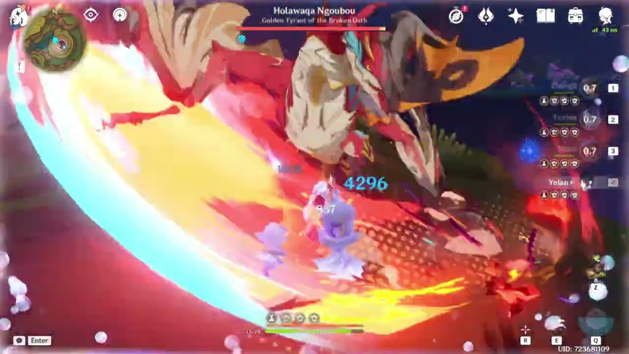Holawaqa Ngoubou - Golden Tyrant boss (2024 09 16) - water team comp