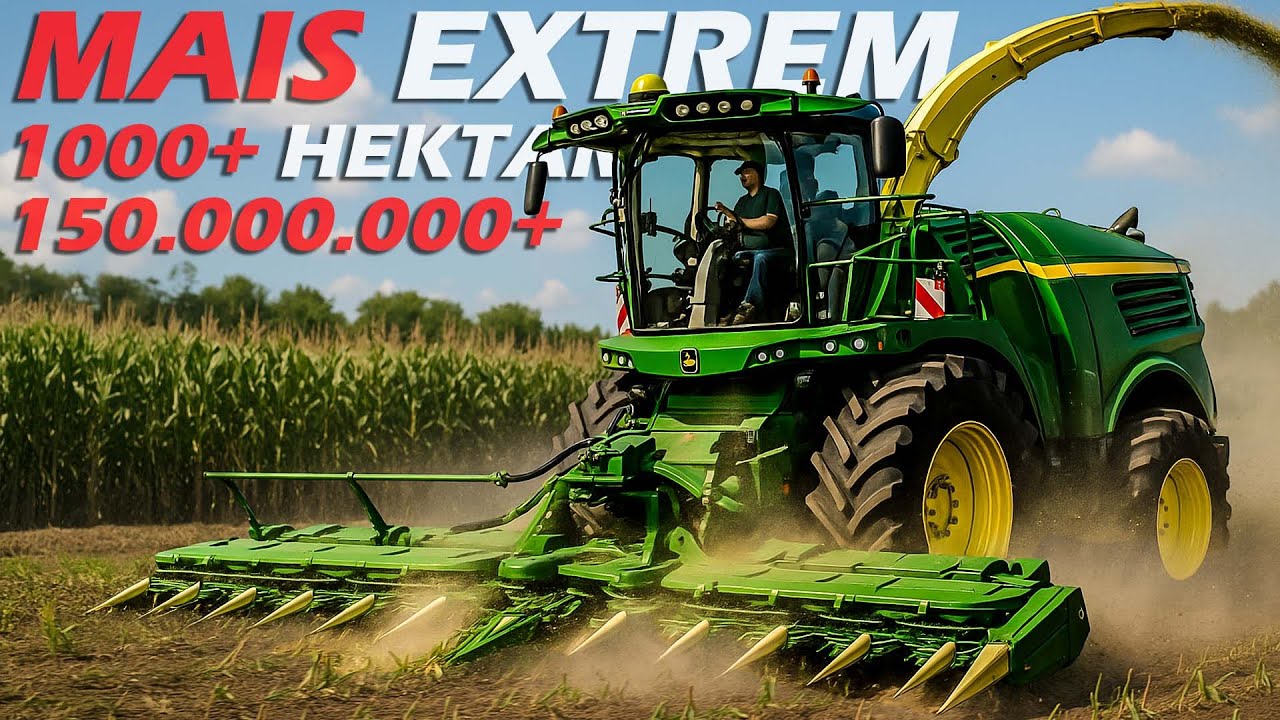 XXL Mais Häckseln: 1.000+ Hektar Mais mit 5 Häcksler und 40 Helfern 🌽🔥 LS25 NF Marsch 2/4