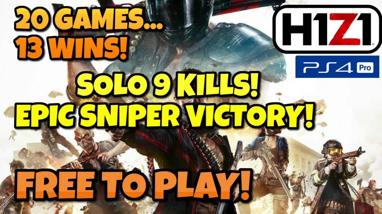 H1Z1 PS4 - Epic Sniper Solo Win! 9 kills | You need to try this free game!