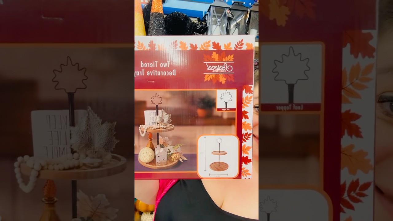 Dollar Tree Fall Tiered Tray For Home Decor