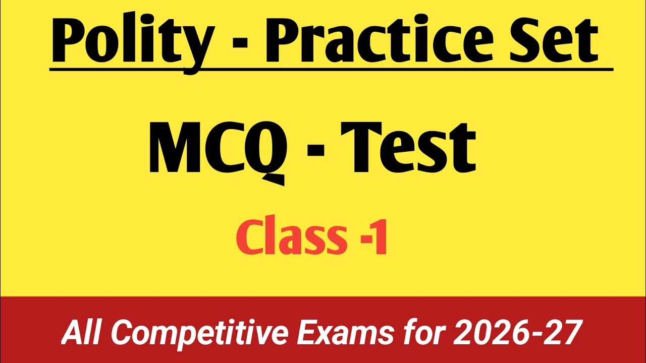 Indian polity MCQ for Competitive exams 2026 | Samvidhan gk question | Polity practice set #politygk