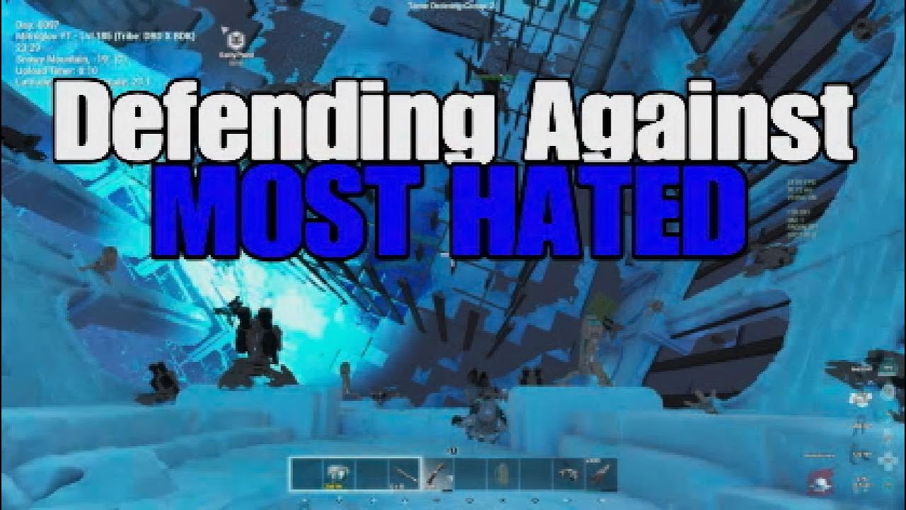 Defending North Ice Cave! Against Most Hated | Ark ASA Smalltribes