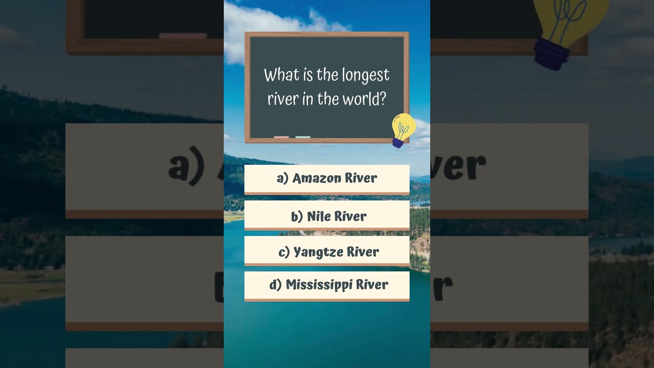 Curious about the longest river on Earth? 🌍 #LongestRiver #RiverQuiz #GeographyFun #AmazonRiver