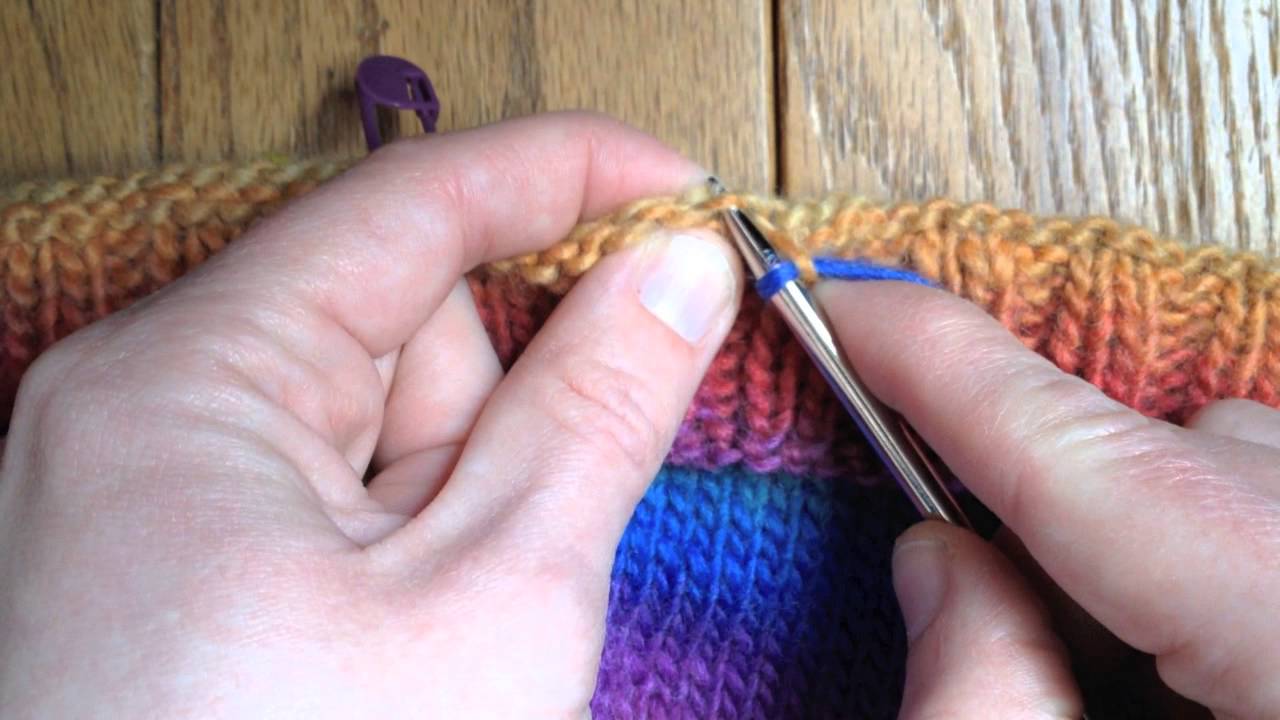 Picking Up Stitches for an Earflap