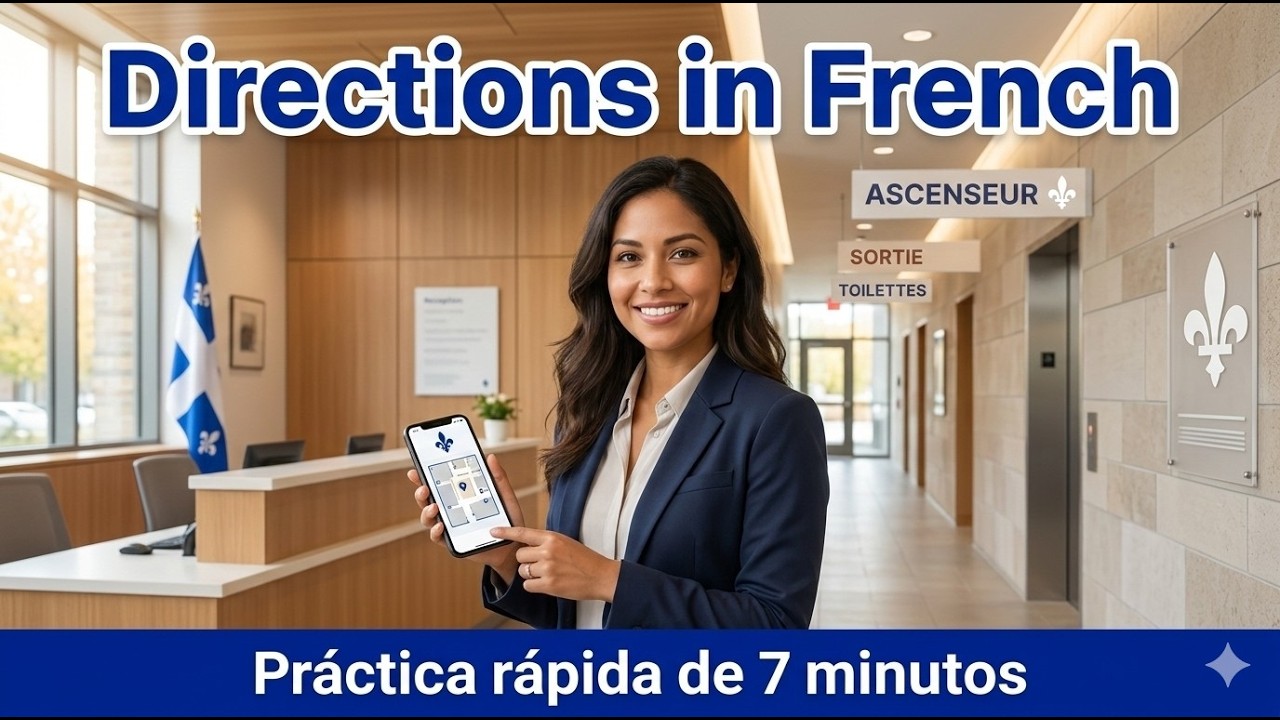 Indicaciones dentro de un edificio | Práctica rápida de 5 minutos 🚪#francisation
