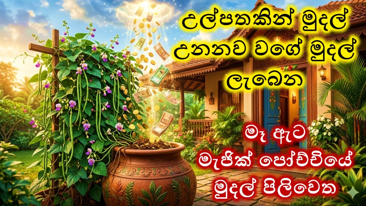 උල්පතකින් මුදල් උනනව වගේ මුදල් ලැබෙන මෑ ඇට මැජික් පෝච්චියේ                        මුදල් පිලිවෙත
