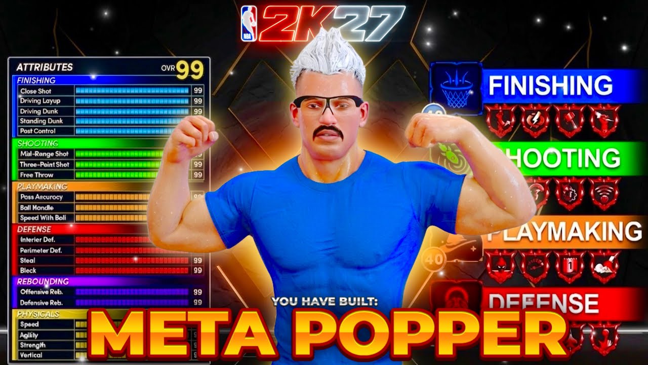 ЛУЧШИЙ ЦЕНТРОВОЙ В NBA 2K27! ПОЛУБОГ-ПОППЕР! Лучший билд в NBA 2K27