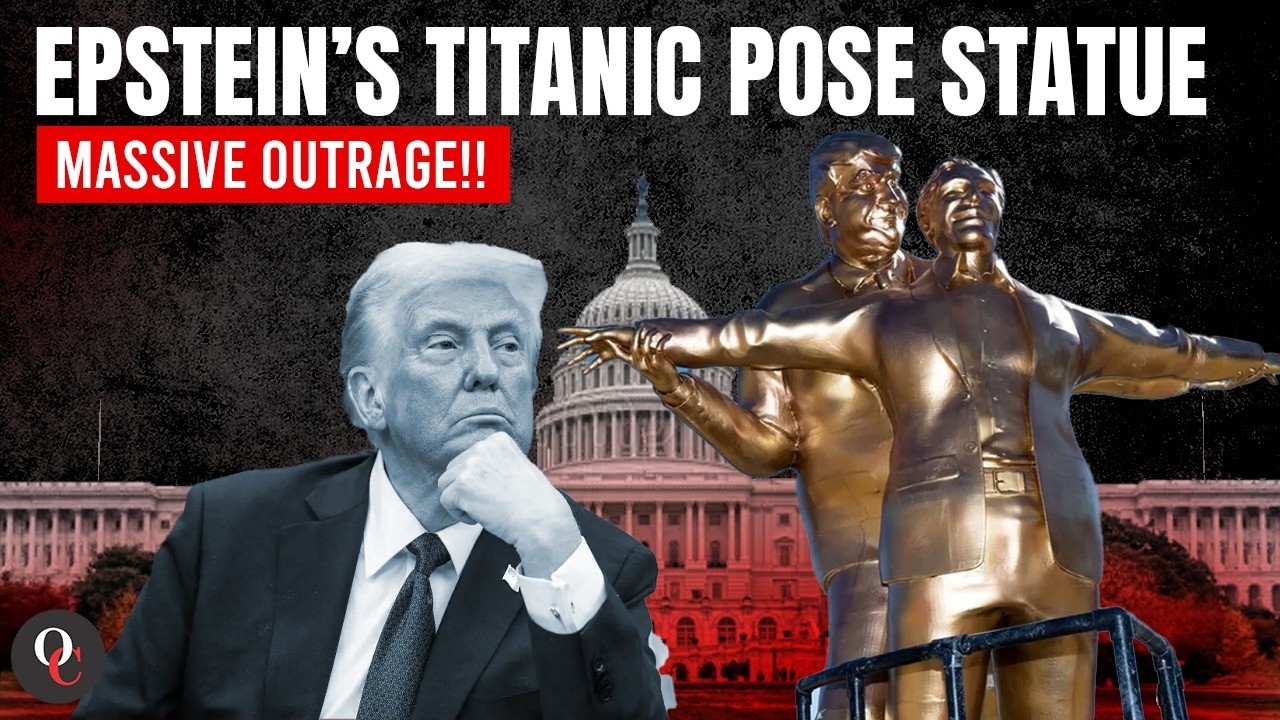 Epstein Files Shock! Trump–Epstein ‘Titanic Pose’ Statue Goes Viral
