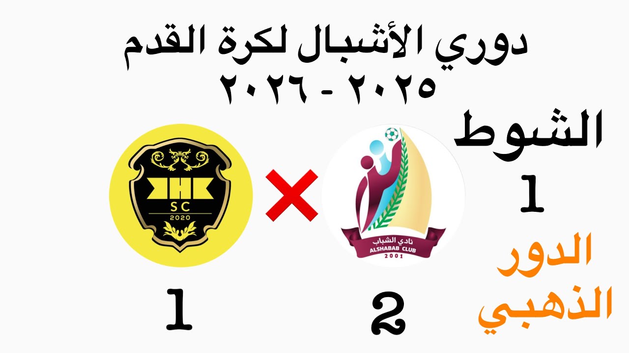 الشباب ❌ الخالدية | دوري تحت ١٧ عام | الدور الذهبي | الشوط الأول