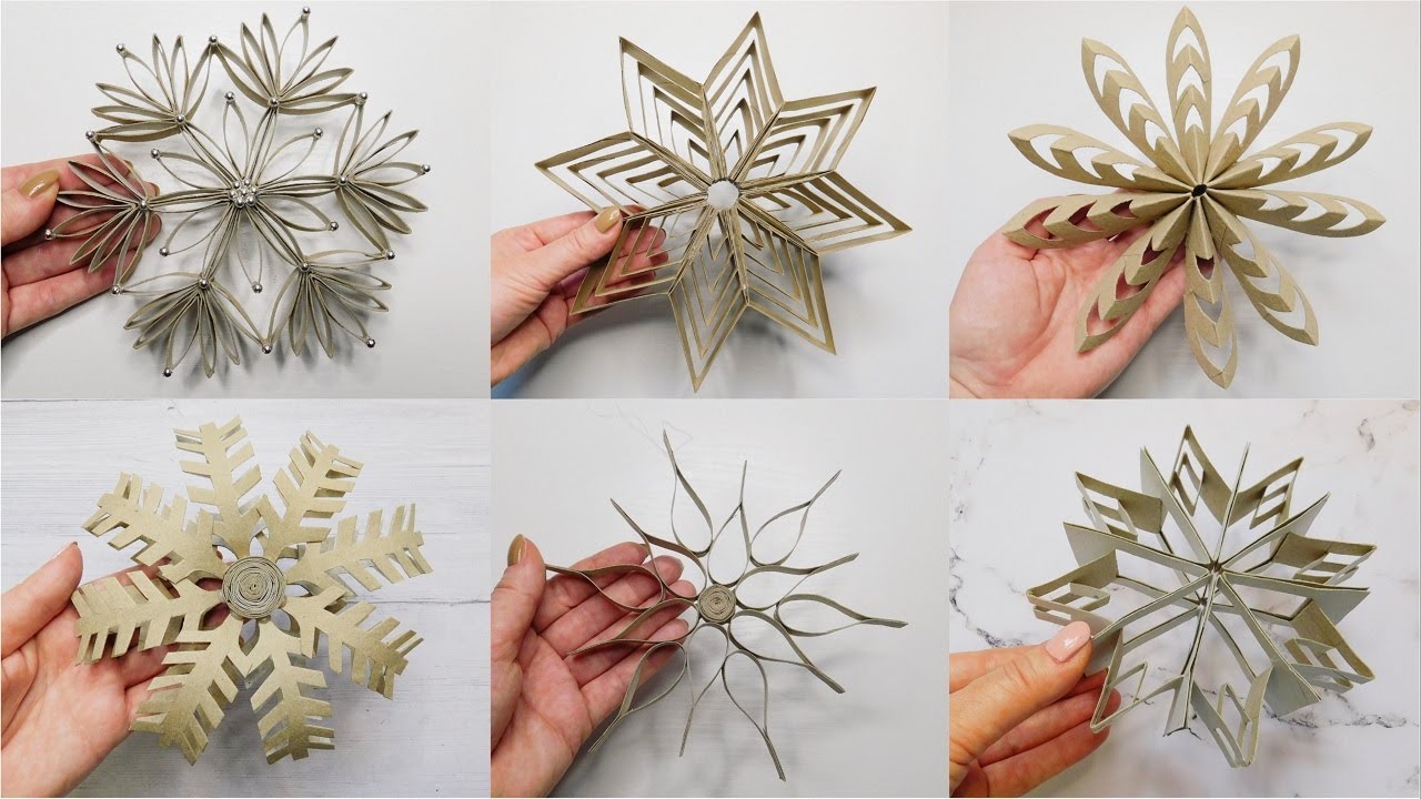 ❄️ 6 Amazing Paper Snowflakes Ideas 🎅 Easy Christmas Decorations DIY 🎄 Toilet Paper Roll Crafts