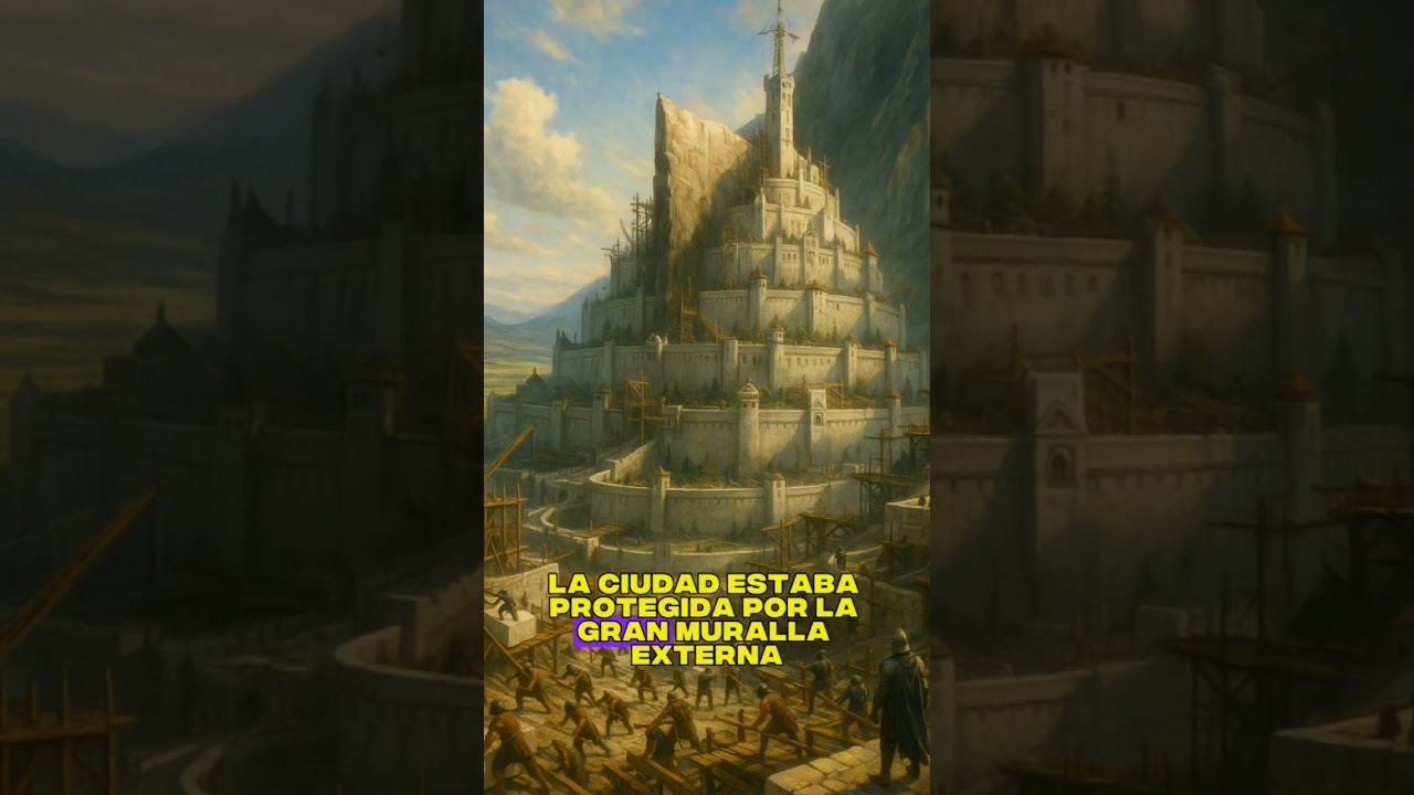 La construcci&oacute;n de Minas Tirith: niveles y funci&oacute;n defensiva