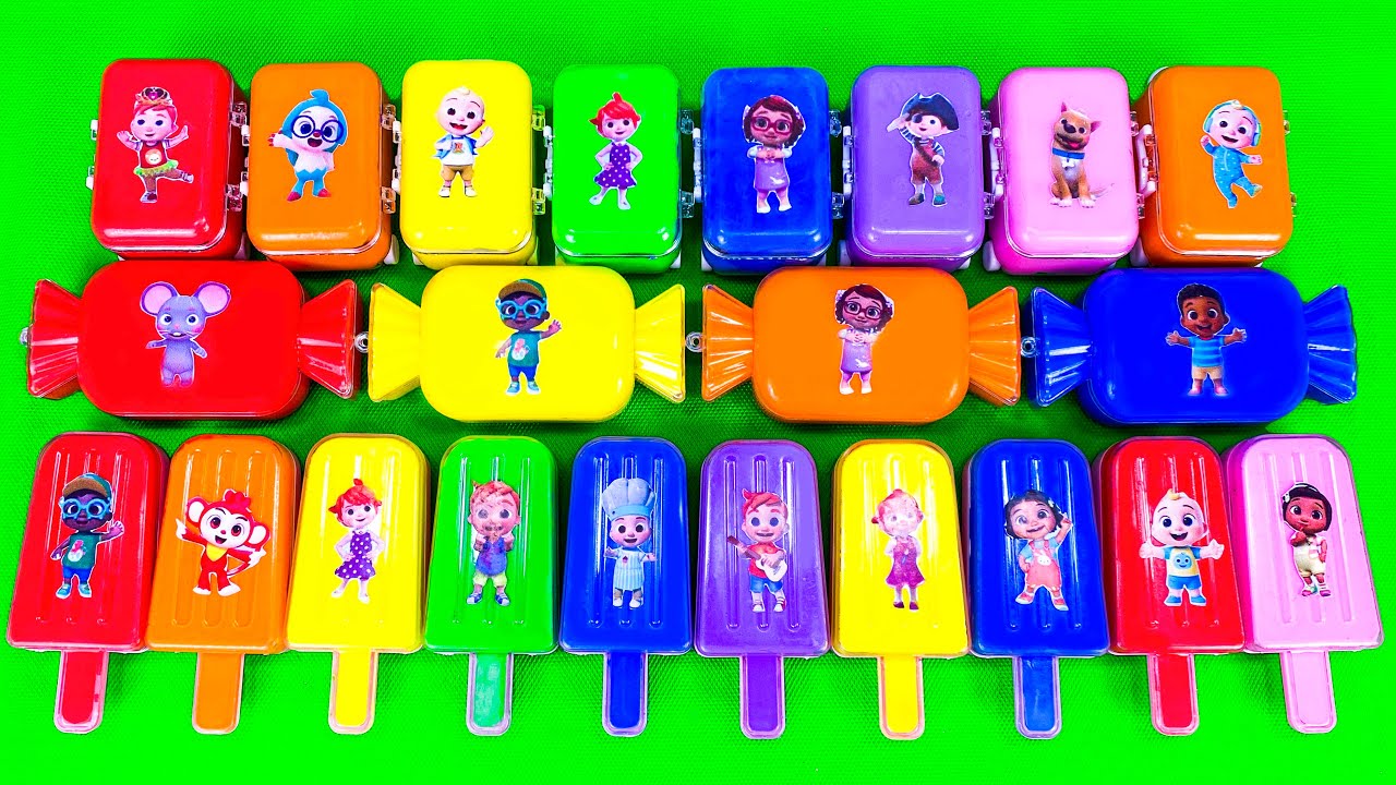 Cocomelon Slime 🌈 Finding Hidden Slime Suitcase, Candy, Ice cream with JJ & TomTom! Satisfying ASMR