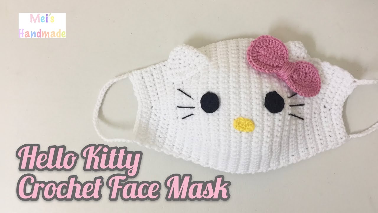 Hello Kitty Crochet Face Mask