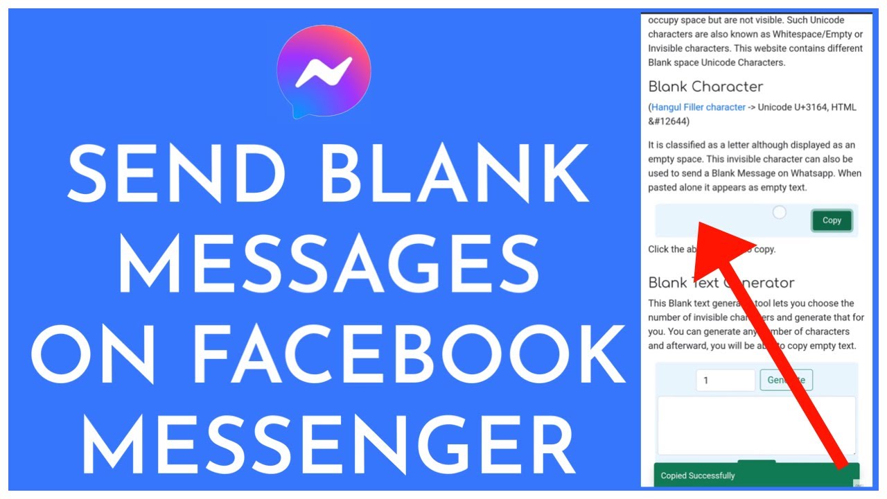 How To Blank Message On Messenger (2023)