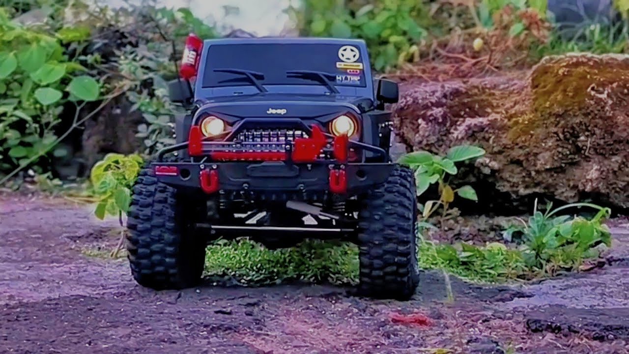 RC scale 1/10 Jeep Wrangler Rubicon trail Overland offroad MN222