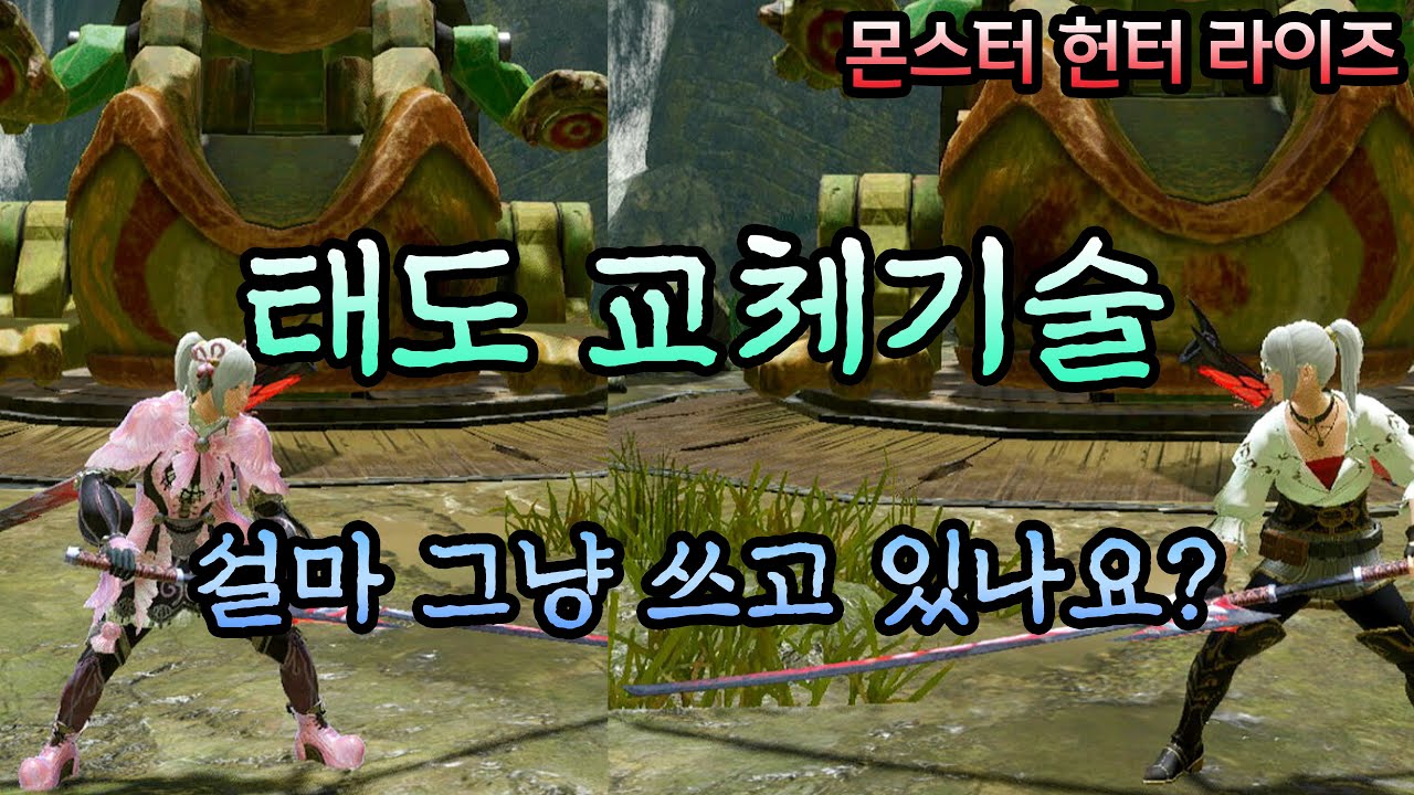 [몬스터헌터 라이즈] 몬린이들을 위한 태도 교체기술 사용법!!