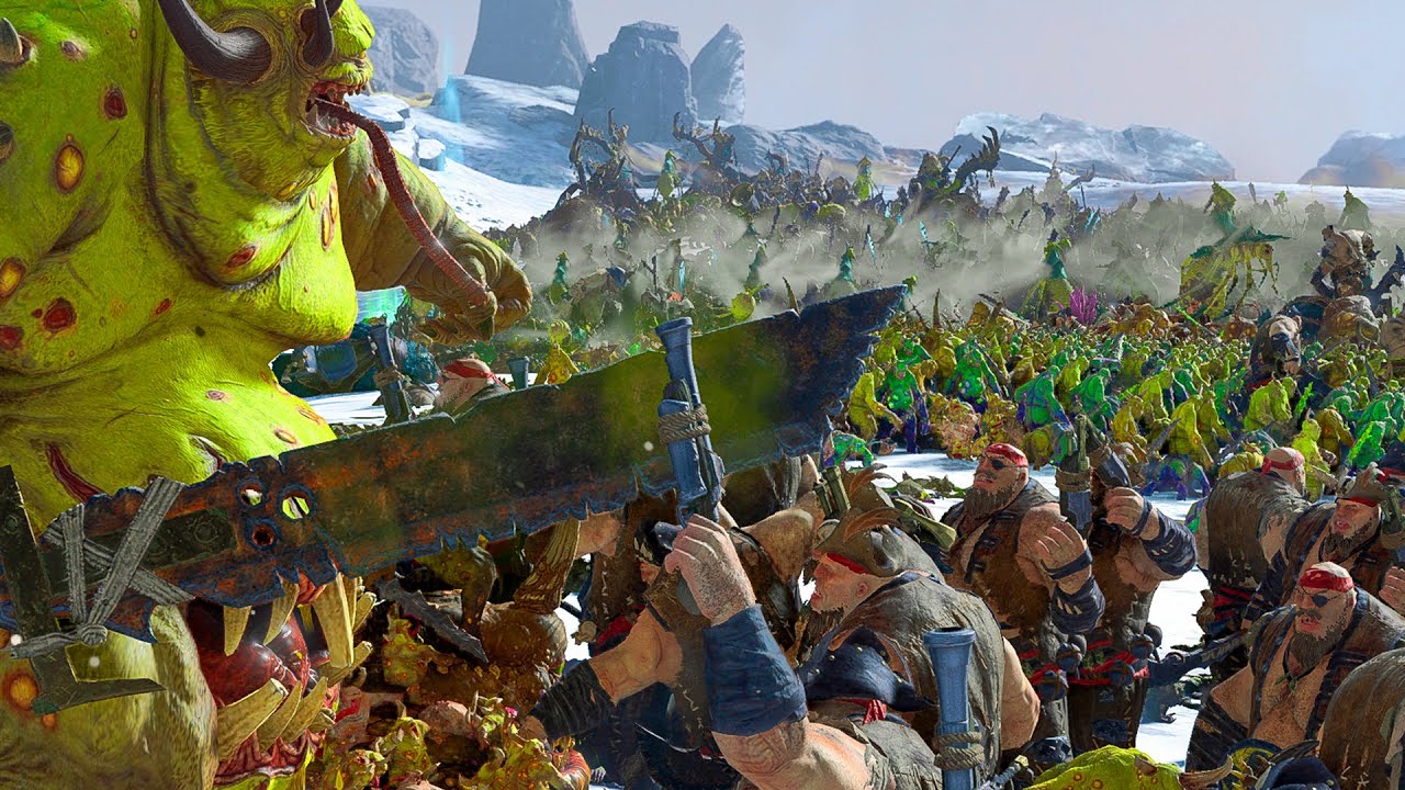 NURGLE Vs OGRE KINGDOMS - Total War: Warhammer 3