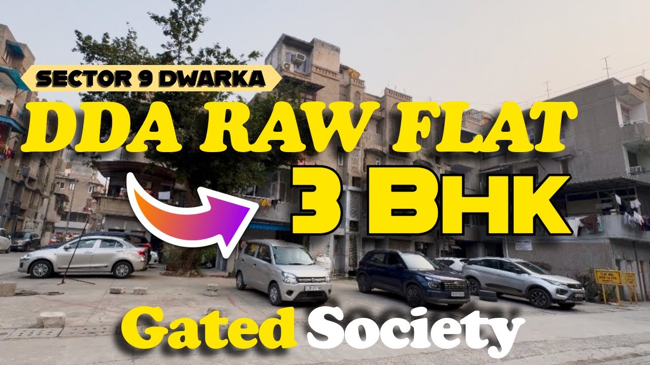 3Bhk DDA Flat✅  For Sale In Dwarka Sector-9 |  HIG Raw Flat | 80-90% Home Loan | #dwarkaproperty 