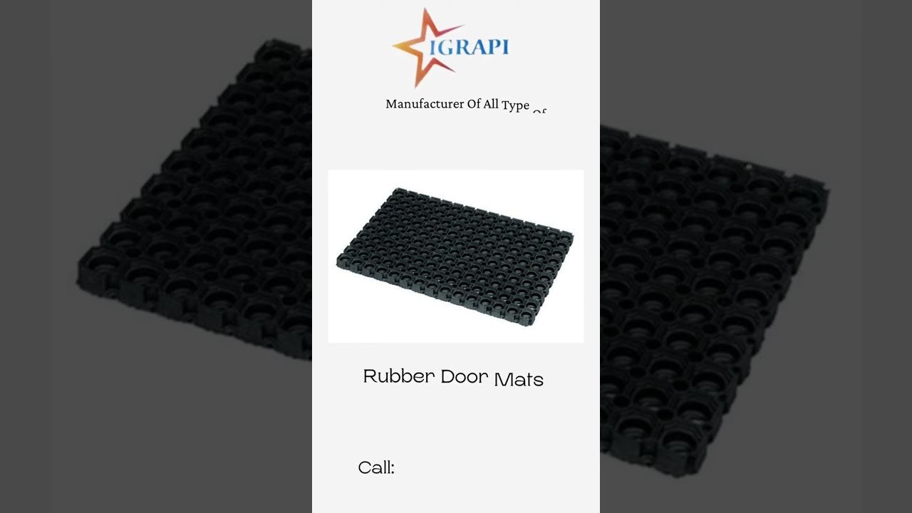 Rubber Door Mats || IG Rubber & Polymer Industry || Rubber Products Manufacturer #shorts