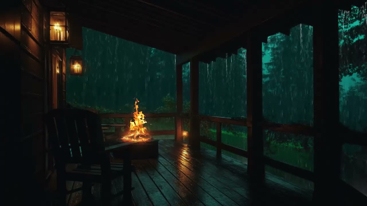 Late Night Rainstorm with Rolling Thunder ⛈️ | Sleep, Relax & Calm Your Mind with Nature Sounds