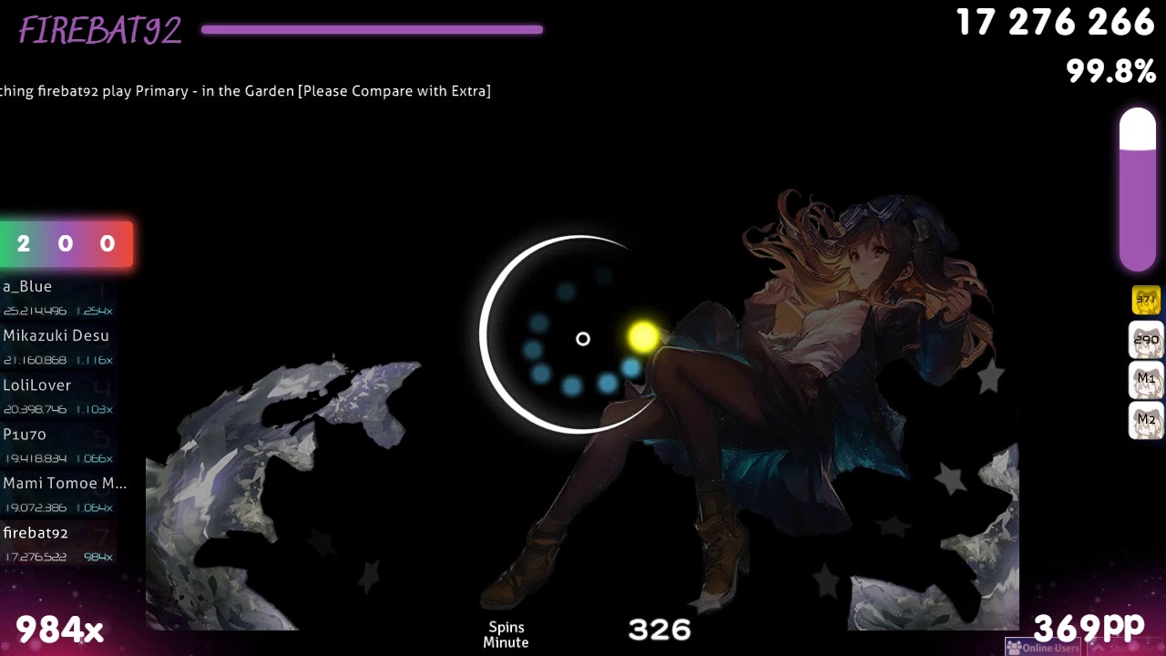 firebat92 | Primary - in the Garden [Please Compare with Extra] 1st +HD FC 99.84% {#1 💖} - osu!