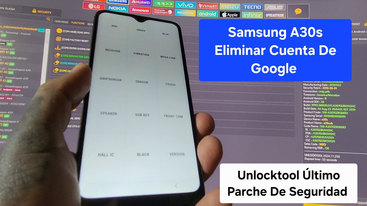 Como Eliminar El Bloqueo De Cuenta De Google Samsung A30S/Unlocktool