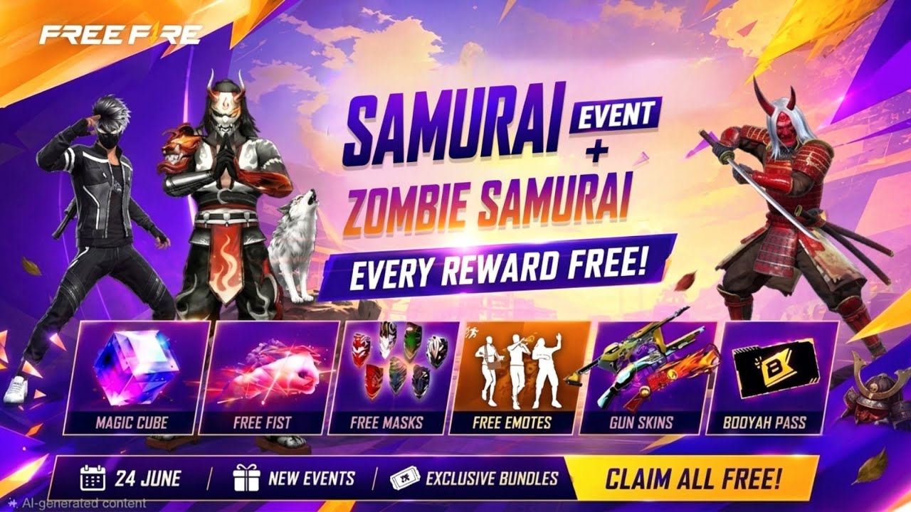 ZOMBIE SAMURAI BUNDLE RETURN | PINK DIAMOND STORE, MYSTERY SHOP | FREE FIRE NEW EVENT l FF NEW EVENT