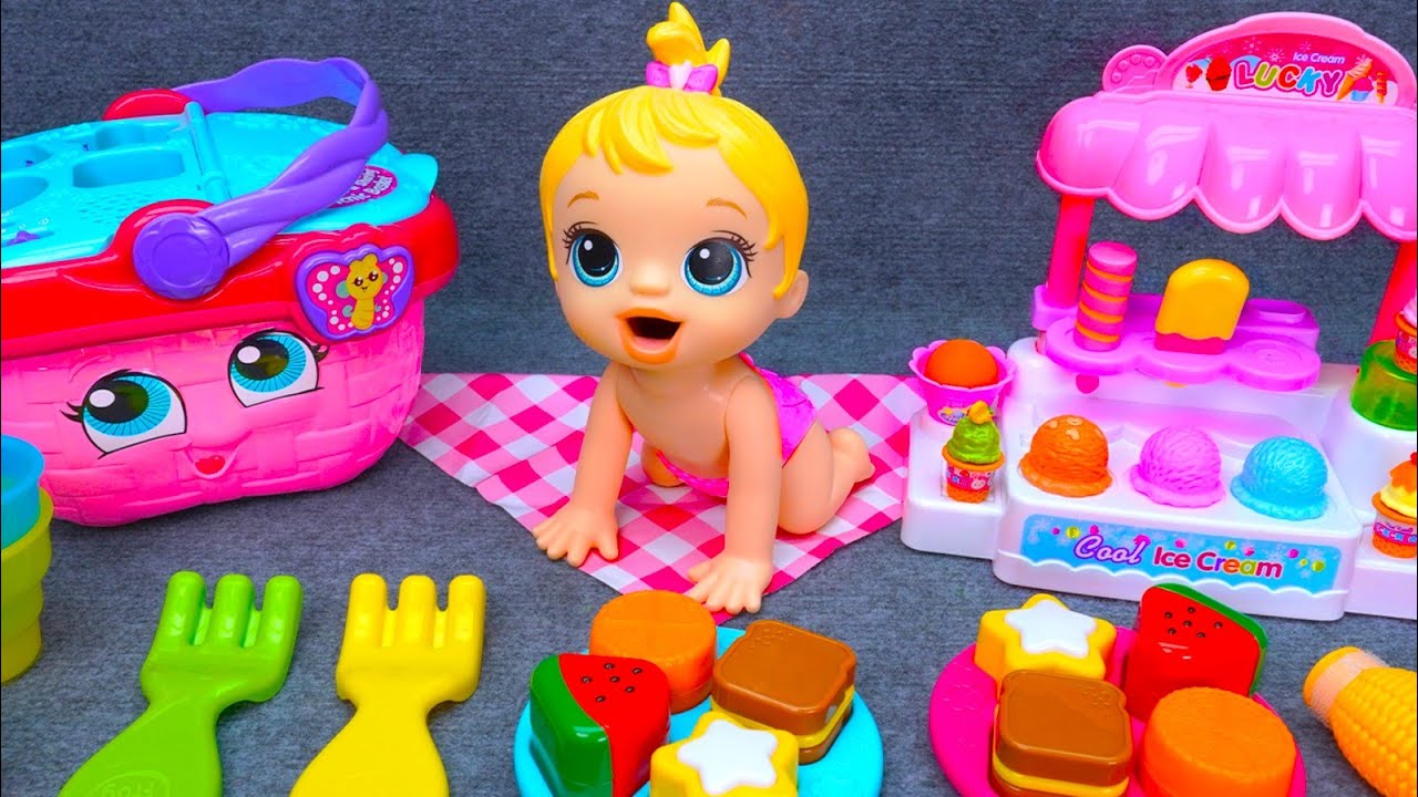 65 Minutes Unwind With Ice Cream Playset Unboxing🍟😍 Cash Register Toys ASMR 👑 Galaxy Unboxing