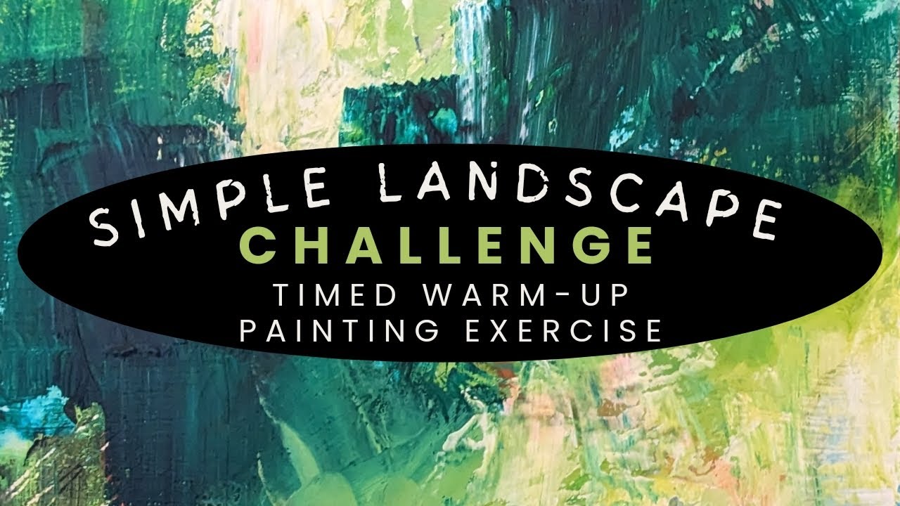 Simple Landscape: Abstract Painting Warm-up Exercise #abstractpainting #paintingtutorial