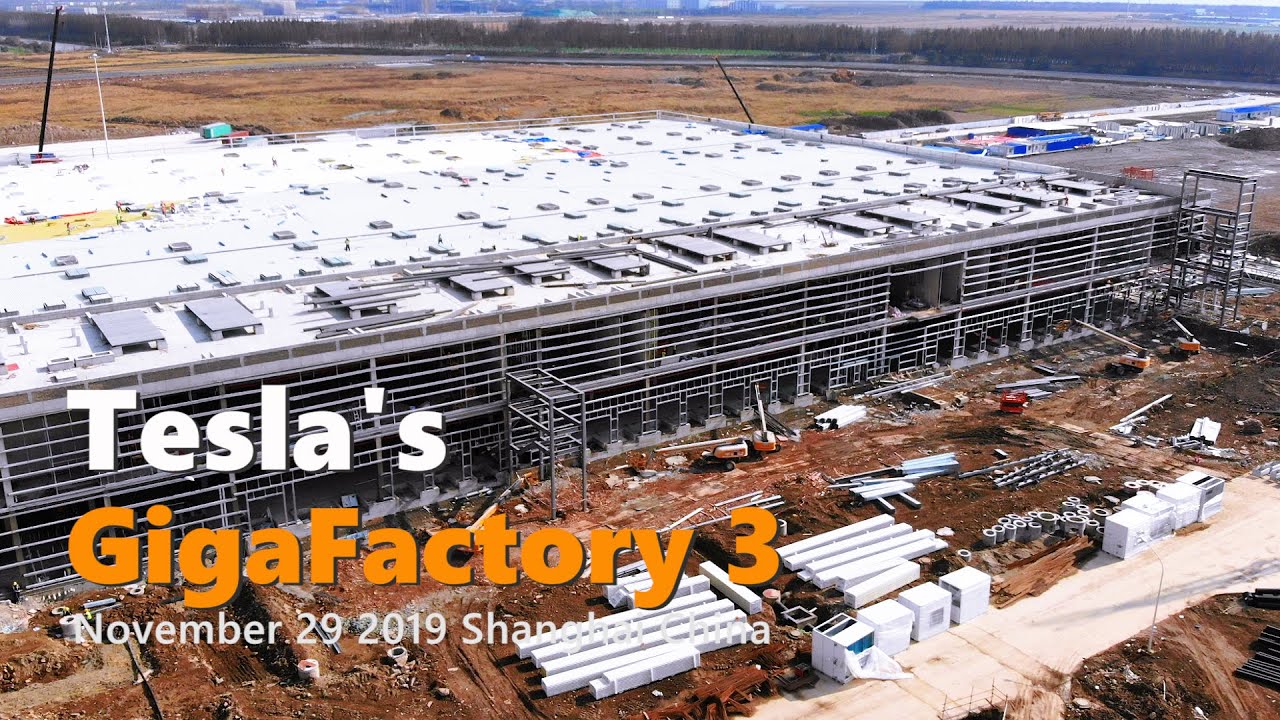 (Nov 29 2019）Tesla Gigafactory 3 in Shanghai Construction Update 4K 上海特斯拉超级工厂3 建造进度更新