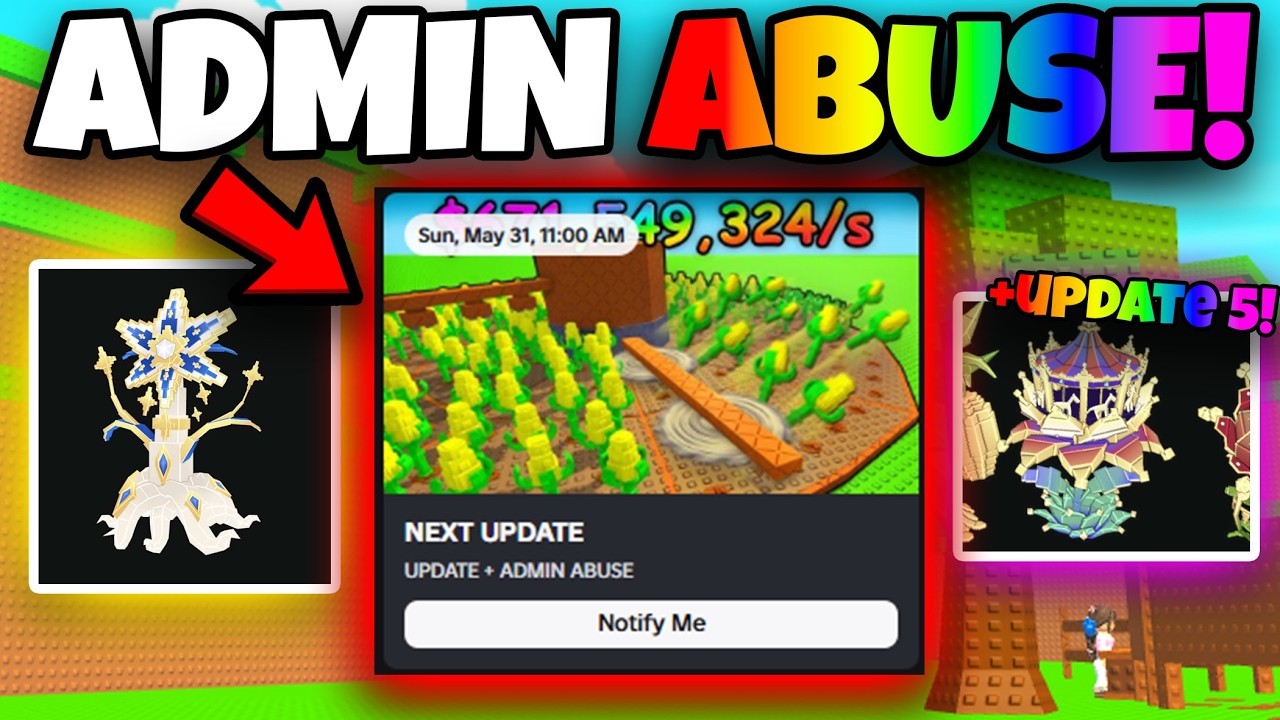 🔴LIVE -👨&zwj;🌾ADMIN ABUSE in Build A Ring Farm + GRINDING UPDATE!! (Roblox)