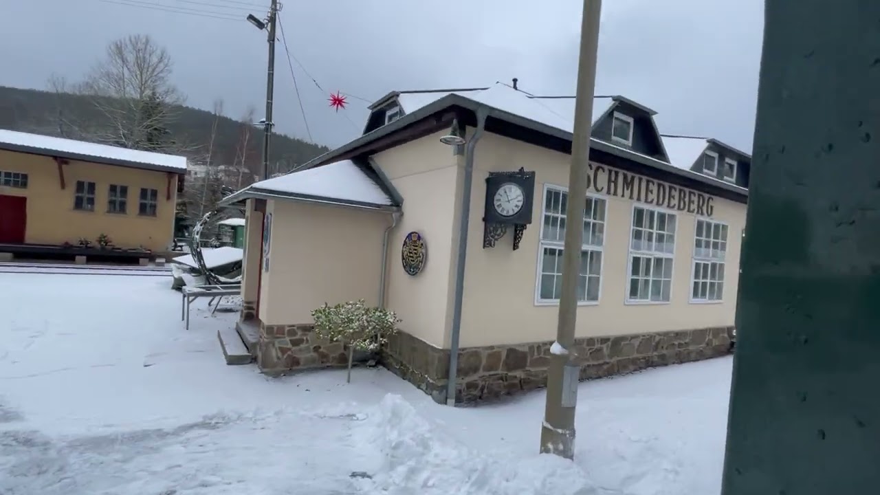 Teil 5: Eisenbahn-Winterfahrt Weißeritztalbahn mit Dampflok nach Kurort Kipsdorf, Osterzgebirge