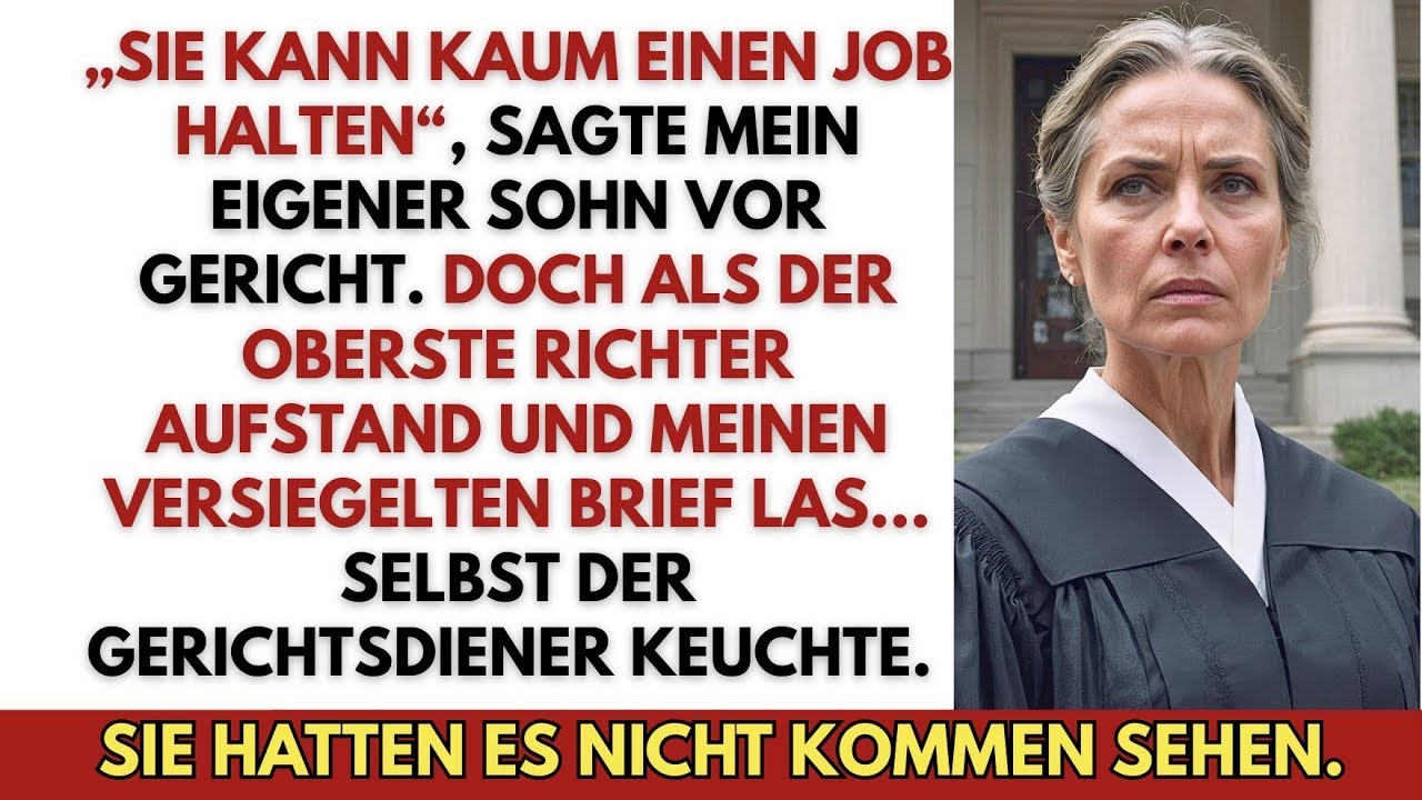 „SIE KANN KAUM EINEN JOB HALTEN!“ MEIN SOHN ZEUGTE GEGEN MICH  DER OBERSTE RICHTER ERHOB SICH