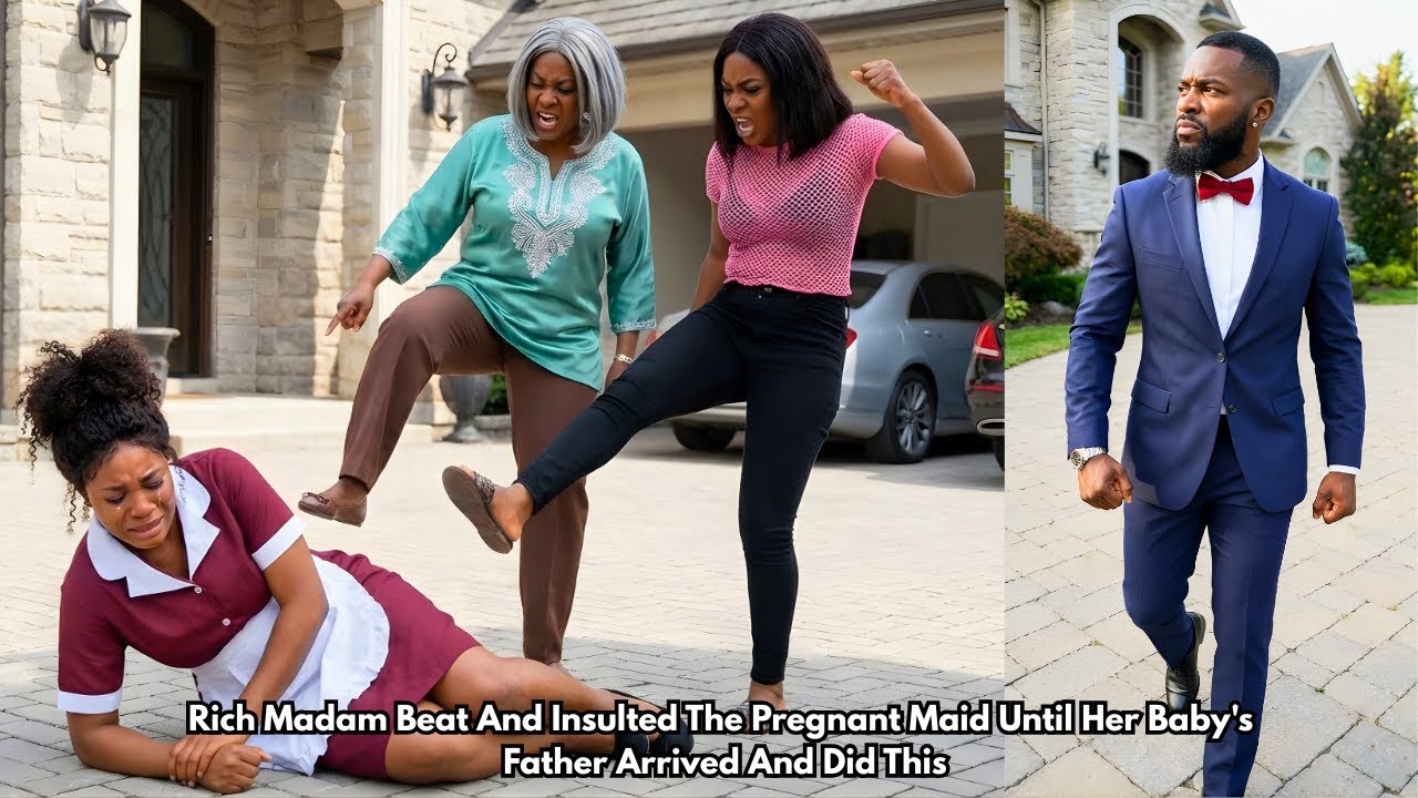 Rich Madam Beat And Insulted The Pregnant Maid Until Her Baby's Father Arrived And Did This...